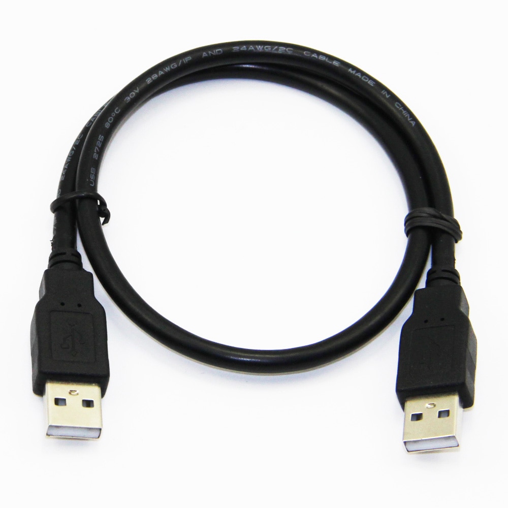 Bochara USB 2.0 Typ A Stecker auf Typ A Stecker Kabel Folie + Geflochtene (innen) + PVC Abschirmung 30cm 50cm 1m 1,5 m 1,8 m 3m 5m Schwarz
