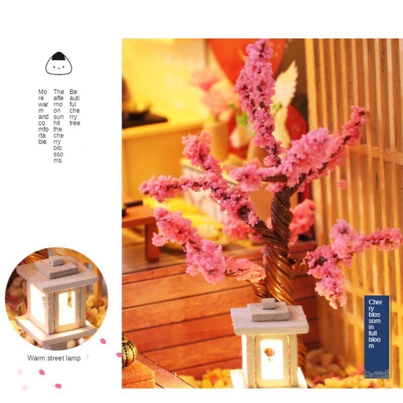 DIY drewniany dom japonia styl miniaturowy domek dla lalek zestawy mini domek dla lalek z meblami precyzyjny projekt domek dla lalek robić dekoracji