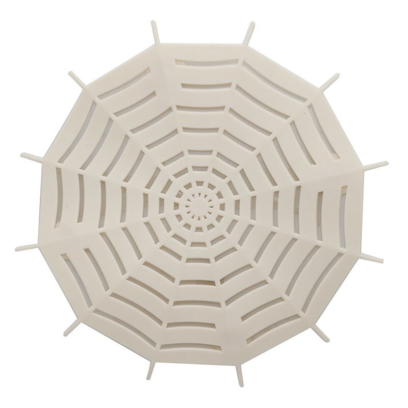 1 Pcs Spider Web Drain Rubber Circle Silicone Plug Shower Bathtub Bathroom Leakage-proof Drain Sink Basin Stopper: Beige