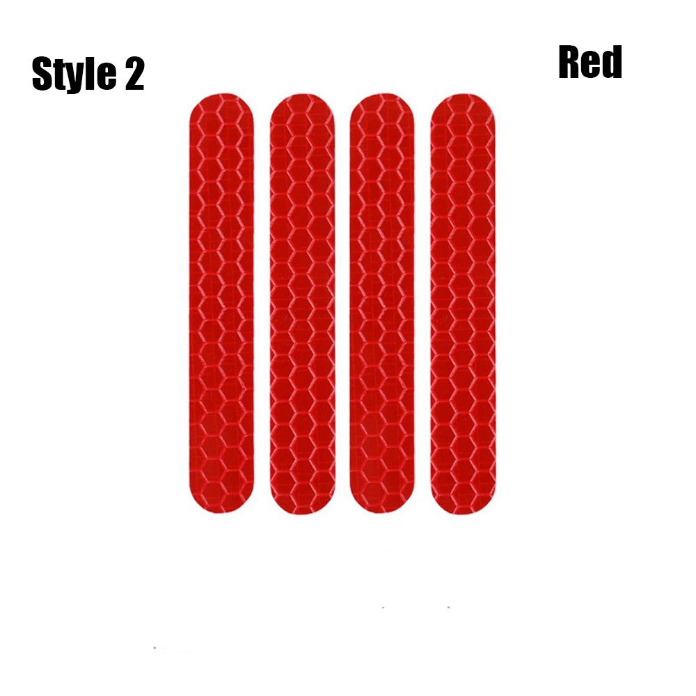 Autocollant pour Scooter électrique Xiaomi &amp; Mijia M365 M365Pro, étiquettes lumineuses réfléchissantes, bande d'avertissement pour cyclisme, pièces détachées: Red-2