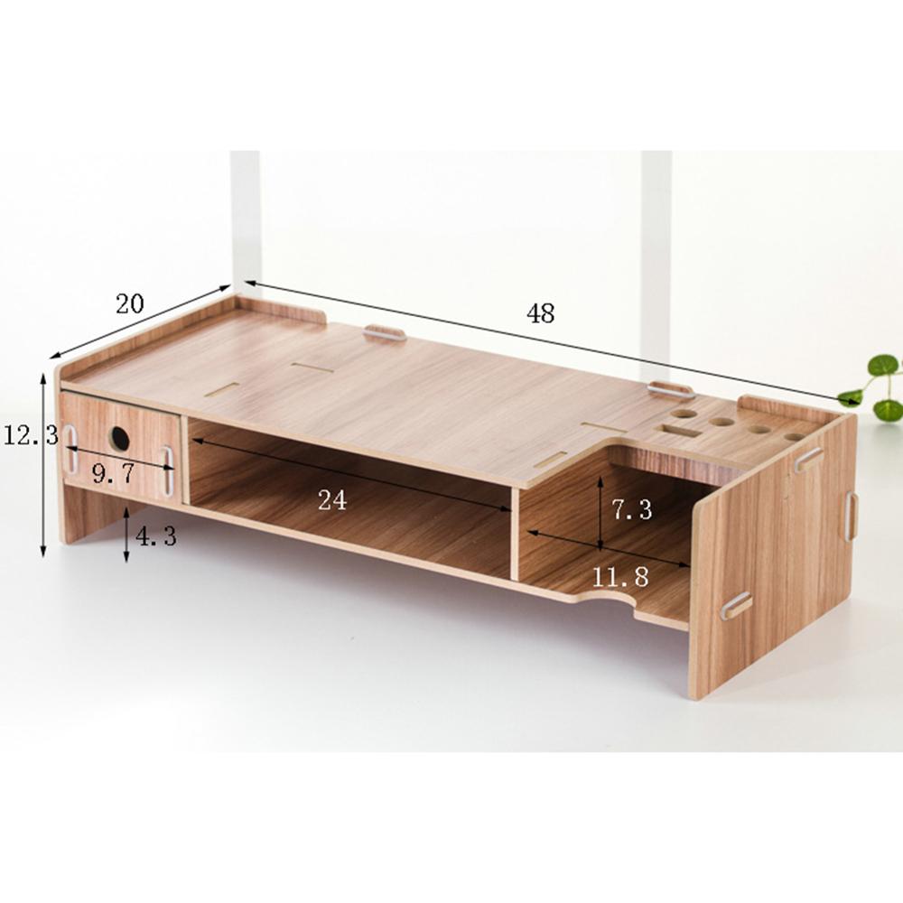 Schreibtisch Monitor Steigleitung TV Stand Bildschirm Schreibtisch Organizer Holz LCD Schreibtisch Haushalt Schlafzimmer Ornamente für iMac Computer