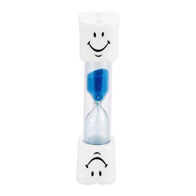 3 minutos relojes de arena casa DecorToothbrush temporizador para cepillarse los dientes de los niños cara sonriente de arena temporizador: Blue