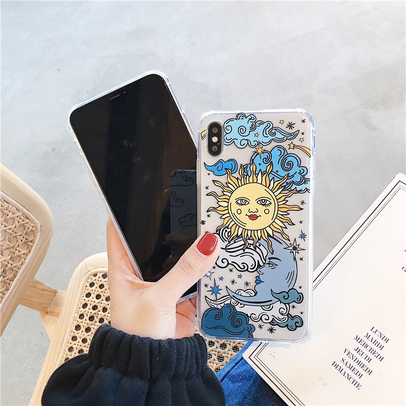 Sun Face Phone Case For Xiaomi Note 10 9 9t 9 lite A3 For Redmi Note 8 Pro 8t 9s Note Cover Funny Transparent Soft Capa