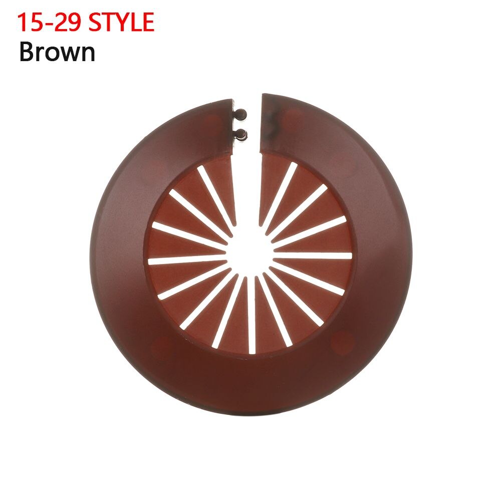 Plastic Shower Faucet Angle Valve Pipe Plug Decoration Cover Wall Hole Duct Cover Snap-on Plate Kitchen Faucet Accessories: Brown-15-29 Style