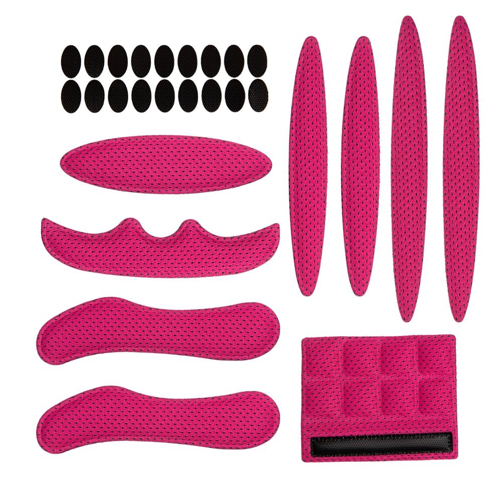 Helm Padding Kit 27Pcs Fiets Vervanging Universele Foam Pads Set Voor Bike Motorcycle Fietshelm: Pink