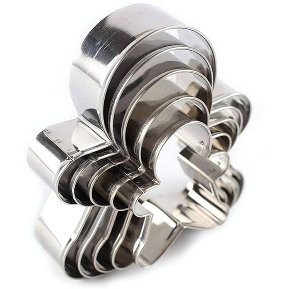 5pcs/set Christmas Cookie Cutter Tools Stainless Steel Gingerbread Men Shaped Biscuit Mold Kitchen Cake Decorating Tool
