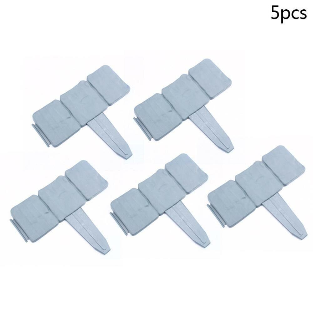 10x25cm Grey Garden Fence Edging Cobbled Stone Effect Plastic Lawn Edging Plant Border Decorations Flower Bed Border: 5pcs