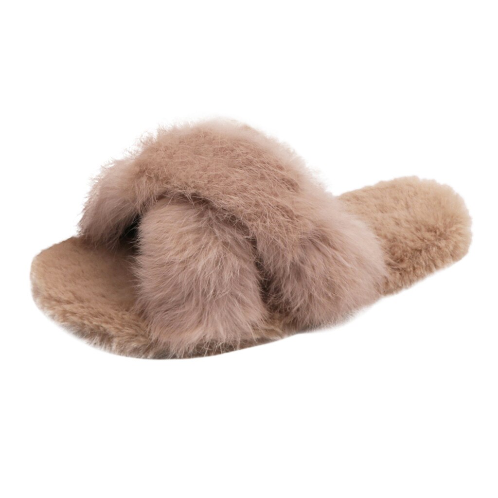 Peuter Kids Baby Meisjes Slippers Bont Slides Schoenen Cross Band Zachte Pluche Fleece Huis/outdoor Warme Thuis Slipper Kinderen kapcie