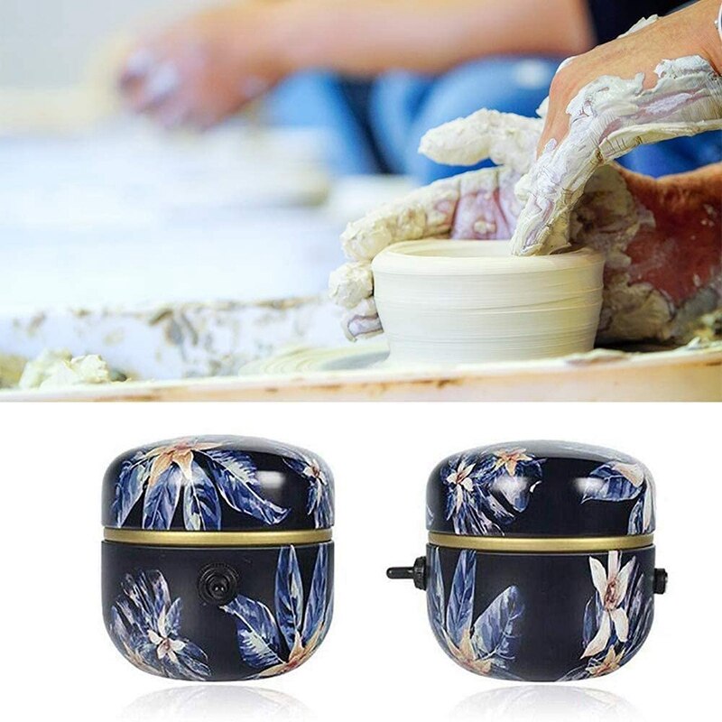 Máquina de alfarería eléctrica de 1500RPM, rueda de cerámica, herramientas para arcilla DIY, máquina de plástico para bandeja, niños adultos, arte de cerámica, enchufe estadounidense