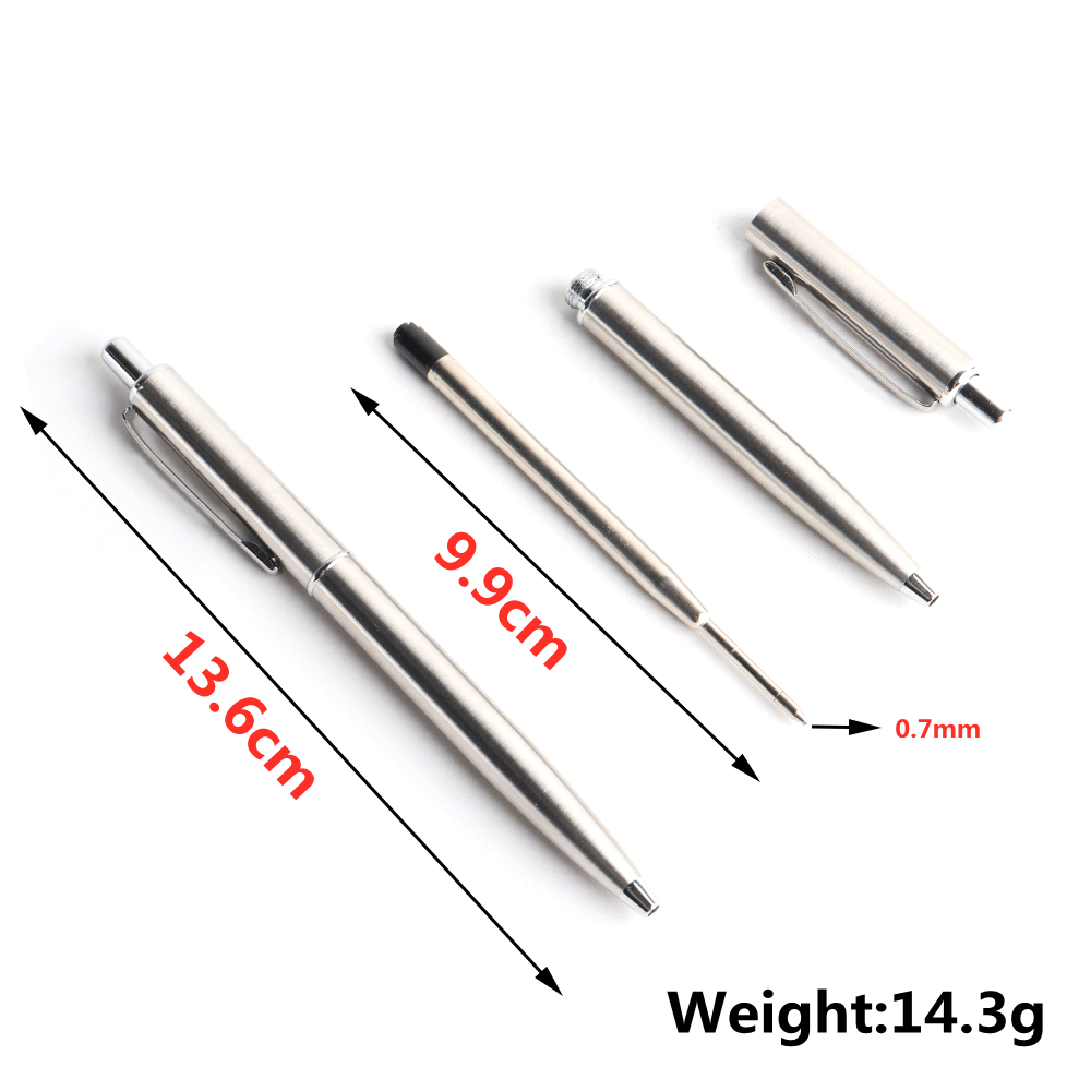 Luxury Metal Ballpoint Pen Writing 0.7mm Black Blue Ink Ball Point Pens Stationery School Office Supplies Business