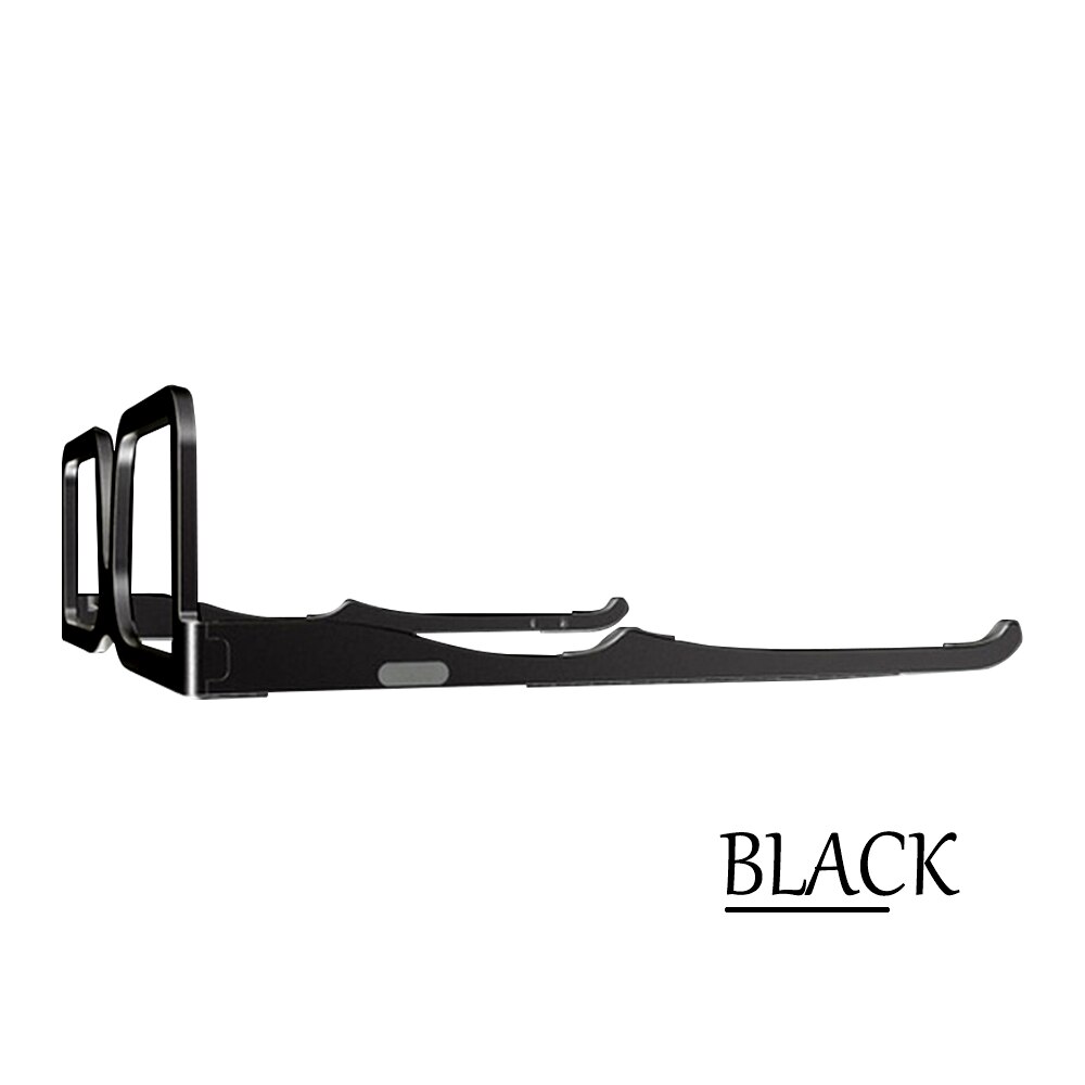 Aluminum Alloy Foldable Glasses Model Laptop Mount Adjustable Laptop Holder Notebooks Cooling Stand In Stock: Black