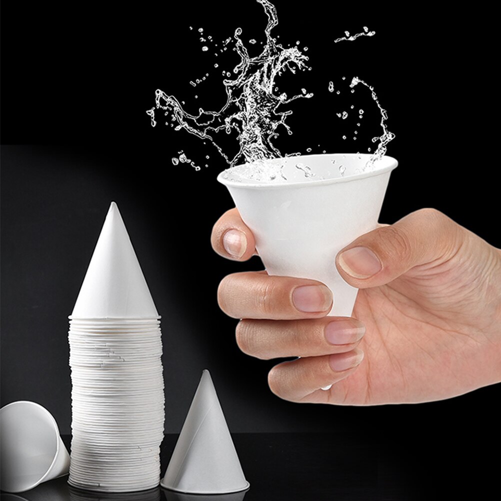 250 Pcs Cone Shaped Paper Cups Water Cups Disposable Water Storage Container