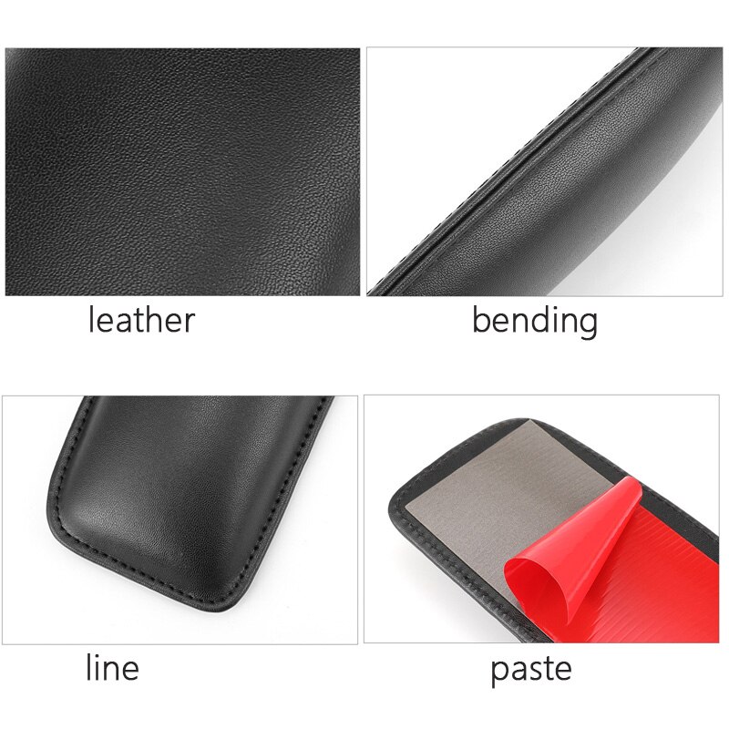 1 stk svart bil knepute skinn knepute for bil interiør pute komfortabel minneskum universal til bil lastebil 18 x 8cm