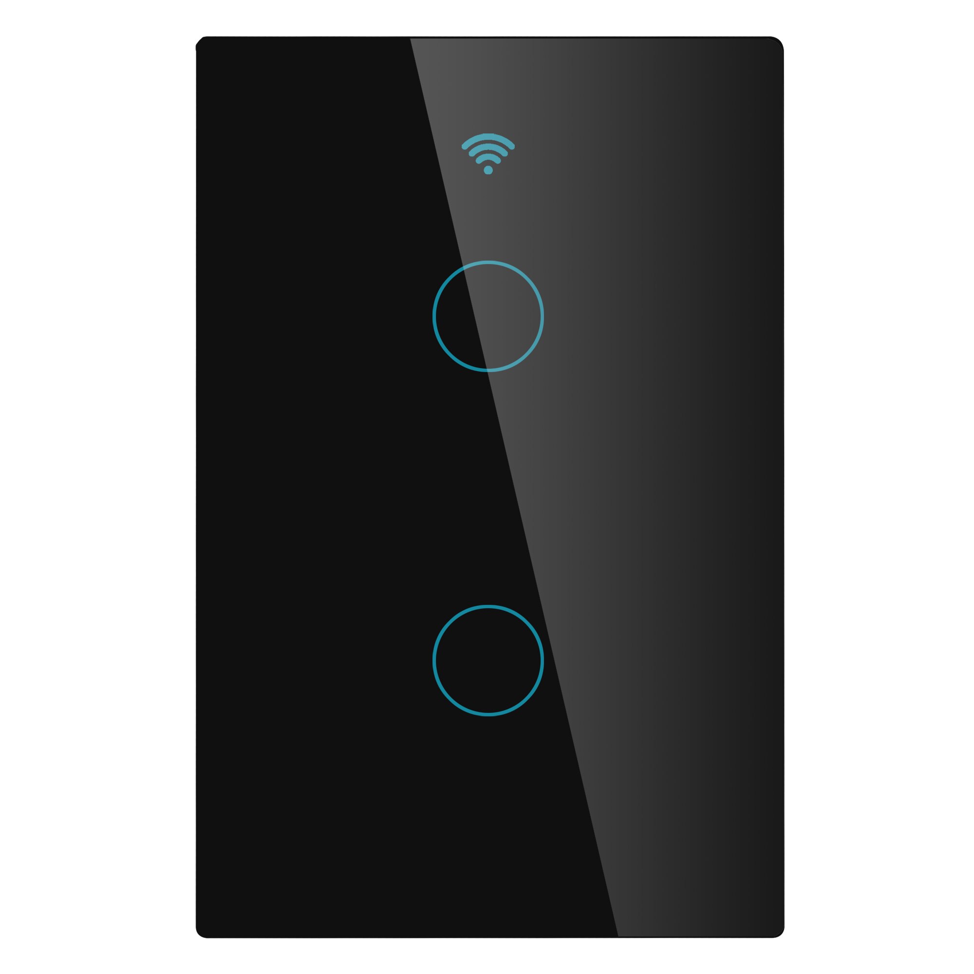 Tuya Wifi Smart Light Switch Us 1/2/3 Gang Touch Panel Muur Schakelaar 110-240V Neutrale Nodig compatibel Met Alexa Google Thuis: Black 2 Gang