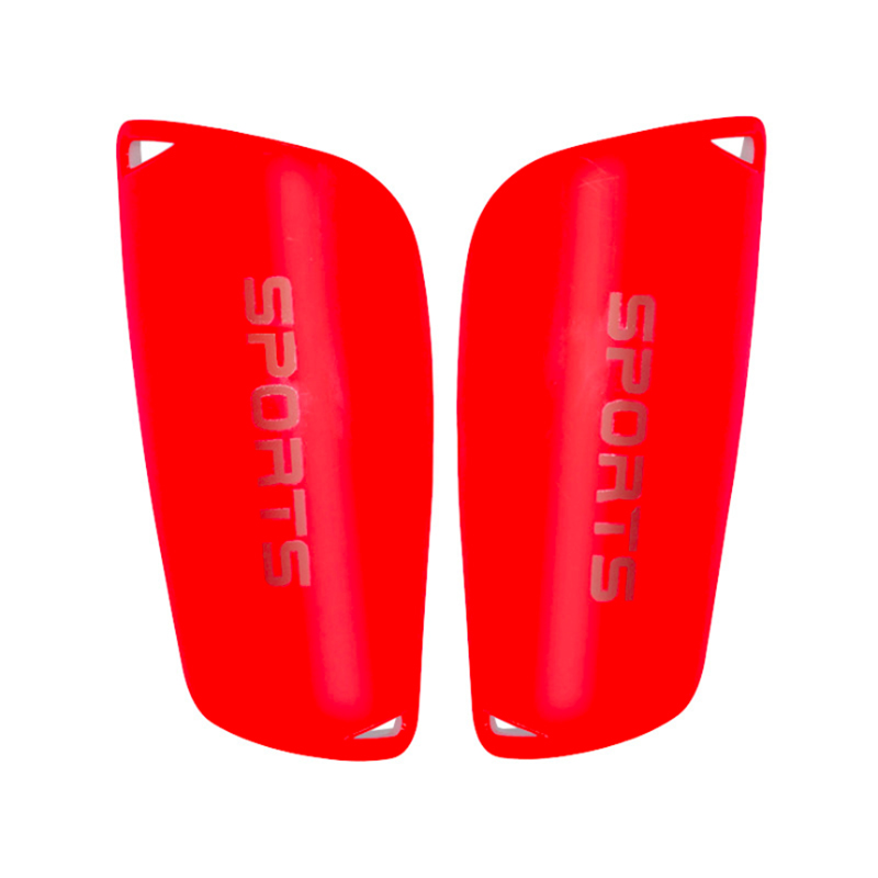 Thickened Strength Plastic Guard Plate Comfortable Protection Adult Children Football Leg Protector: Red / S