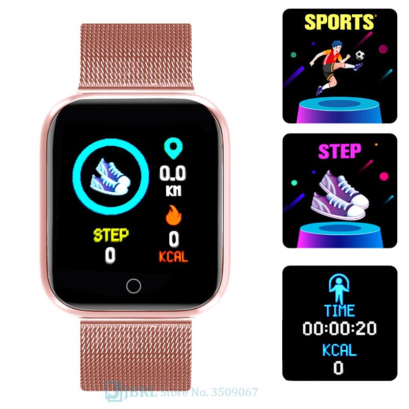 Newest Smart Band Women Men Smartwatch Bluetooth Ladies Fitness Bracelet Mens Waterproof Android IOS Phone Heart Rate Sports