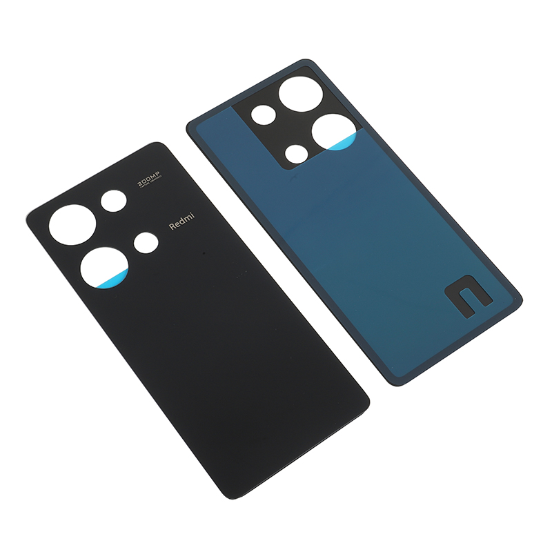 For Xiaomi Redmi Note 13 Pro 4G Back Battery Cover Housing For Redmi Note 13Pro 4G 23117RA68G Back Case+Sticker: black