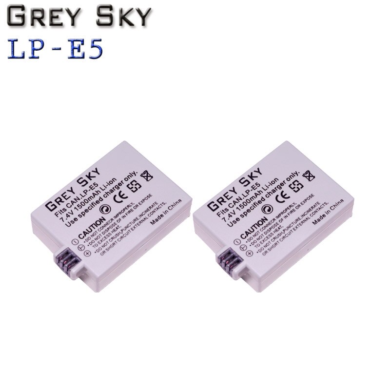 Bateria lp e5 para canon eos 3 pçs, 1500mah modelo de música, modelos reflexional t1i, phoenxsi, 1000d, 500d, 450d, kiss x3, x2, f + carregador: 2 battery