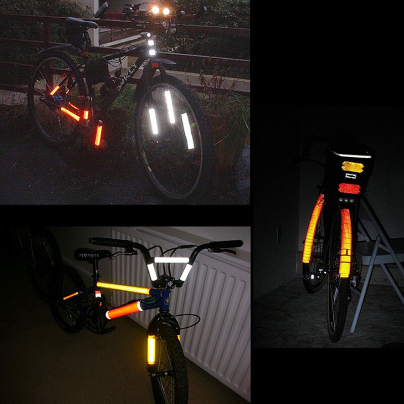 50mm bredde cykel klistermærker mærkater reflekterende klistermærker strip cykel reflekterende tape klistermærke cykel hjul cykel cykeltilbehør