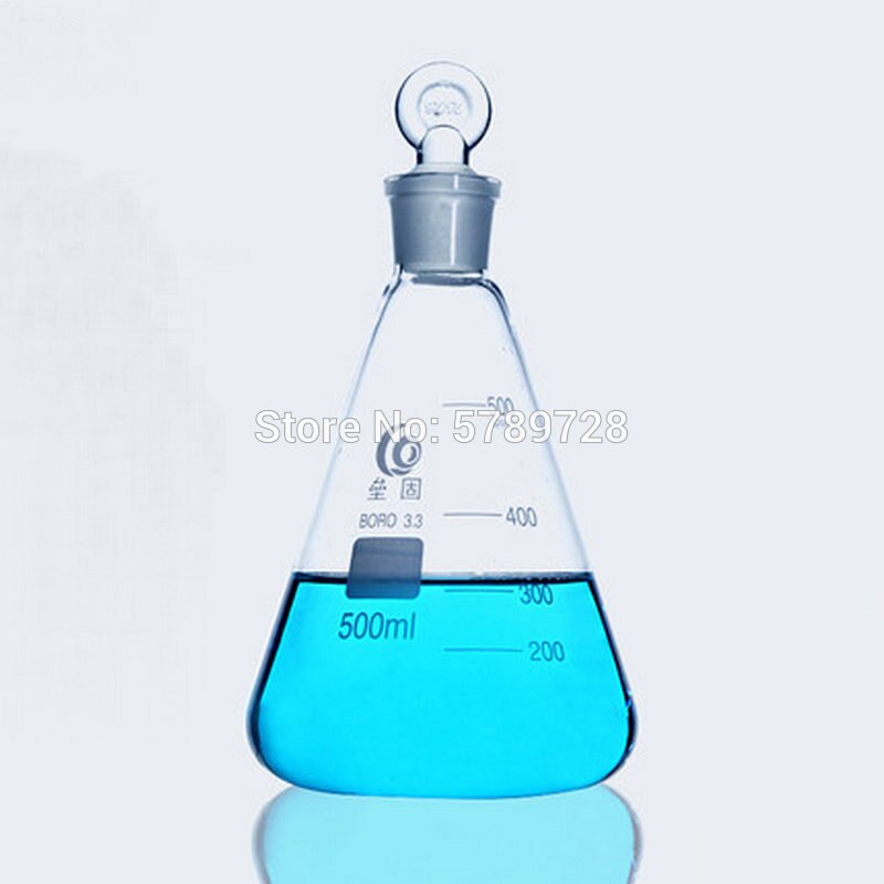 1pcs Capacity 50/100/150/250/500/1000ml Lab High Borosilicate Glass Conical Flask with 19 #24 #29# Frosted Ring Stopper