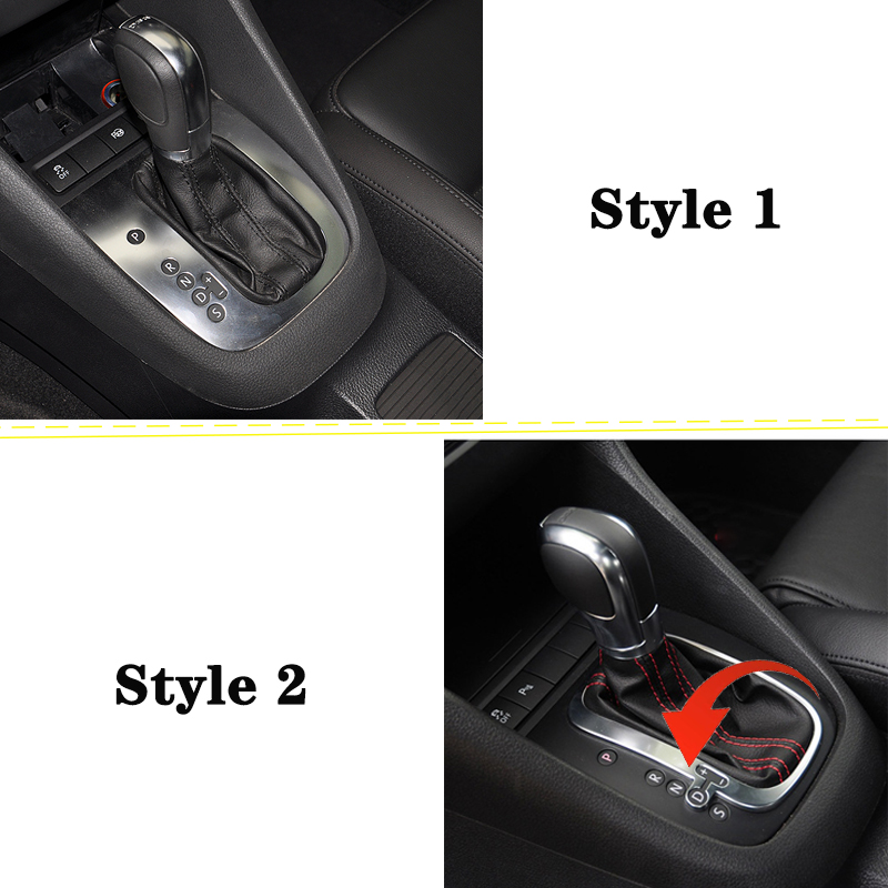 Autocollant de changement de vitesse de voiture en Fiber de carbone, 1 pièce, pour Volkswagen Vw Golf 5 Golf 6 SCIROCCO GTI intérieur automobile