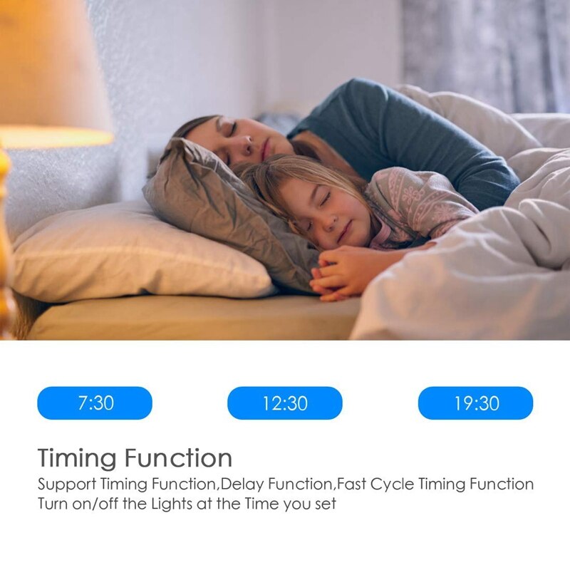 Interrupteur d'éclairage intelligent WiFi 2 gangs pour Alexa Google Home commutateur sans fil norme américaine avec télécommande et minuterie prise Standard américaine