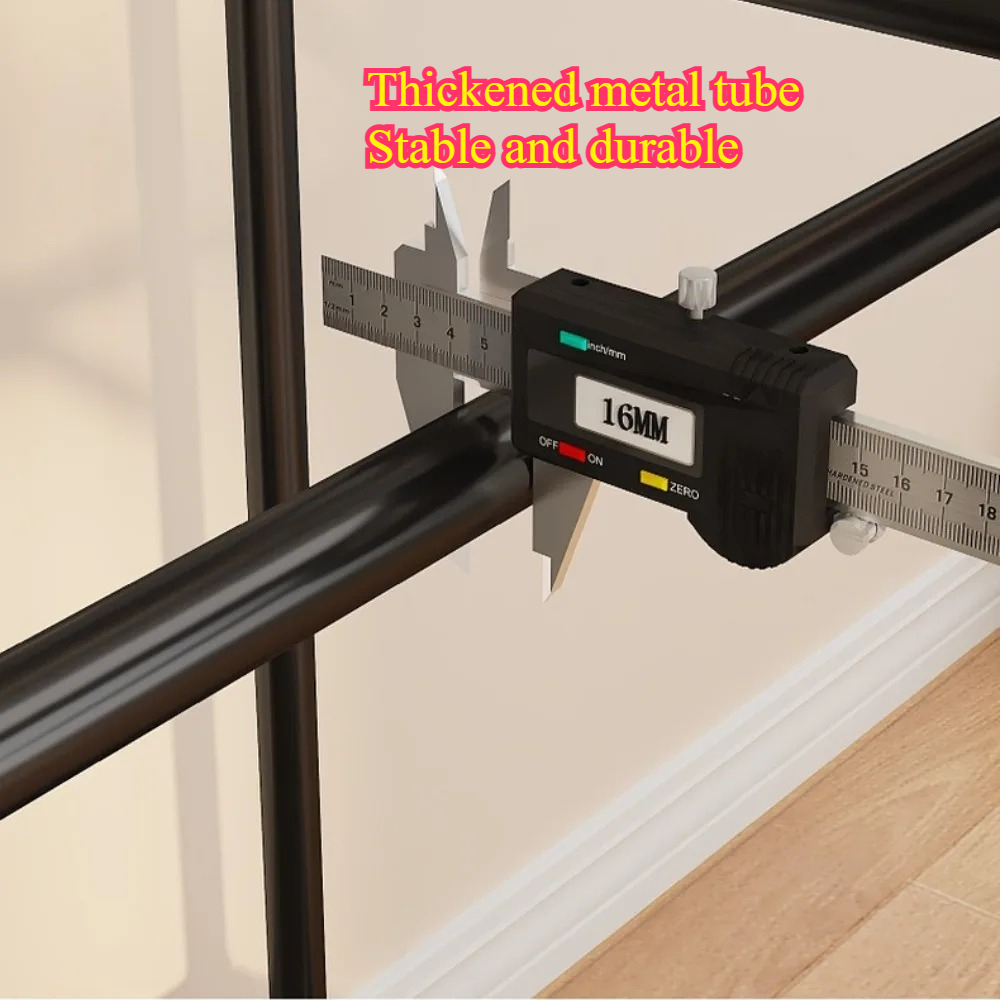 Metalen kledingrek Huishoudelijk vloerstaand opbergrek Eenvoudig kledingrek Multifunctioneel kledingrek Stabiel kledingrek