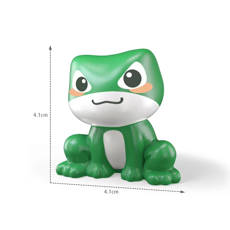 Big Building Blocks Zoo Animal Figure Accessories Frog Snail Dog Comptatible Large Bricks Children Kids Assembly Toys Party: Light Pink