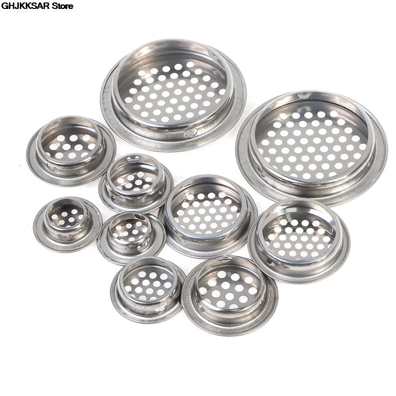 10 stk rundt skab luftkanal udluftning stål jalousi mesh hul prop dekoration dæksel garderobe gitter ventilationssystemer dia .19mm-53mm