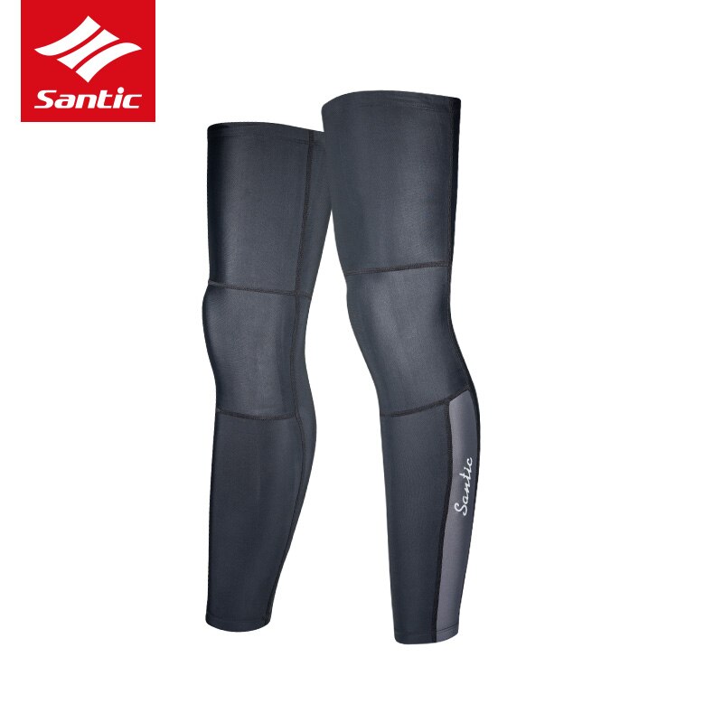 Santic menn kvinner sykling ben erme uv solbeskyttelse benvarmere tights leggings basketball løping utendørs sport benvarmere: Grå / Xl