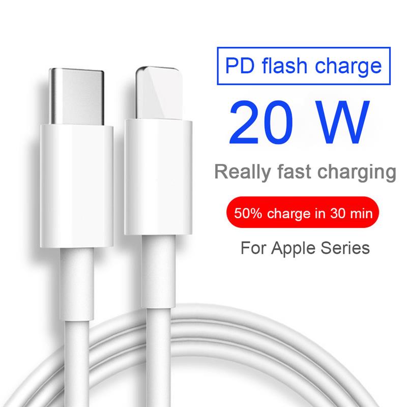2m usb tipo c cabo para iphone carregador cabo 20w pd carregador de carga rápida cabo para iphone 12 11 pro max usb c fio de dados para ipad