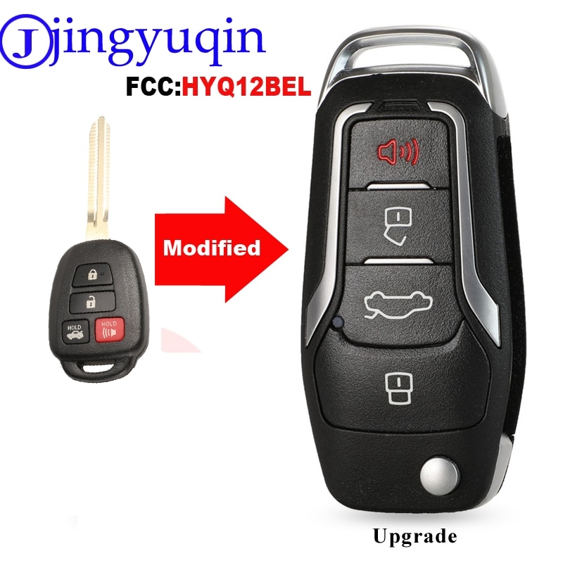 Jingyuqin 314 Mhz H Chip Afstandsbediening Autosleutel Controle Voor Toyota Camry Corolla Met TOY43 4 knoppen