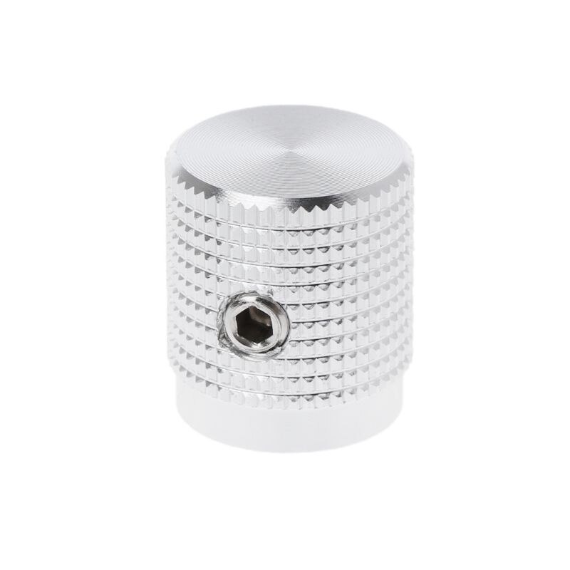 Tapa con botón para potenciómetro, Control de volumen, codificador de aluminio, altavoz Multimedia, piezas de repuesto para amplificador HIFI Musical, 14x16mm,: Sliver-no tape mark