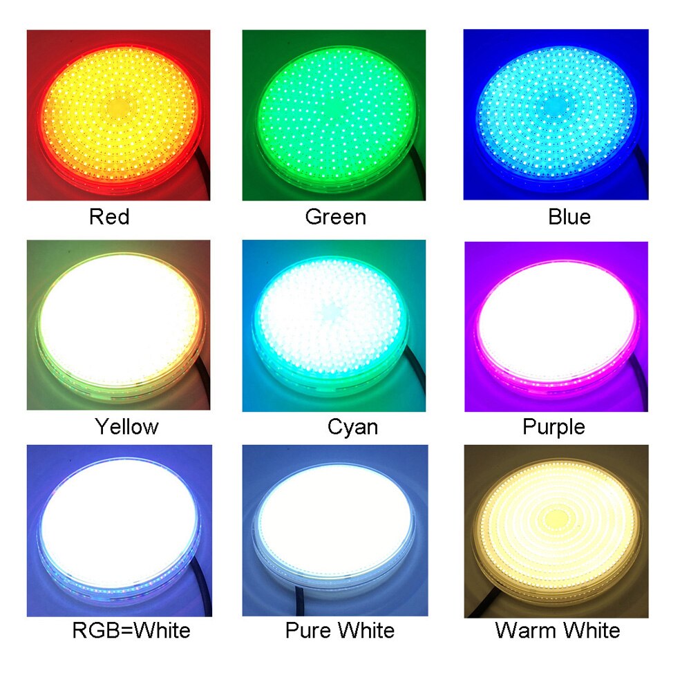 Resin Filled LED Pool Light 18W 30W Projecteur Piscine LED Underwater Lighting RGB Spot Synchronous with Remote Warm Cold White