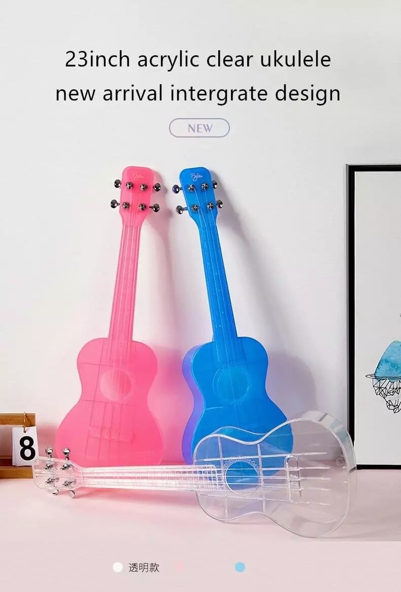 23inch Ukulele Carbon Fiber Acrylic Musical Instrument