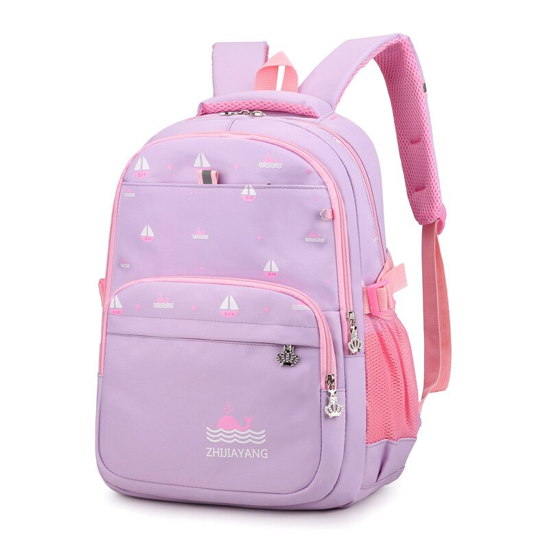 Girl School Bags Casual Sport Backpacks Primary School Students Bookbag Kids Satchels Children Shoulder Backpack mochila escolar: purple boat