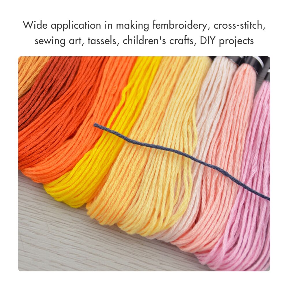 Embroidery Thread 447 Colors Embroidery Floss Cross Stitch Kit Embroidery Silk Line Floss 8m 6 8 Individual Strands Stitch DIY