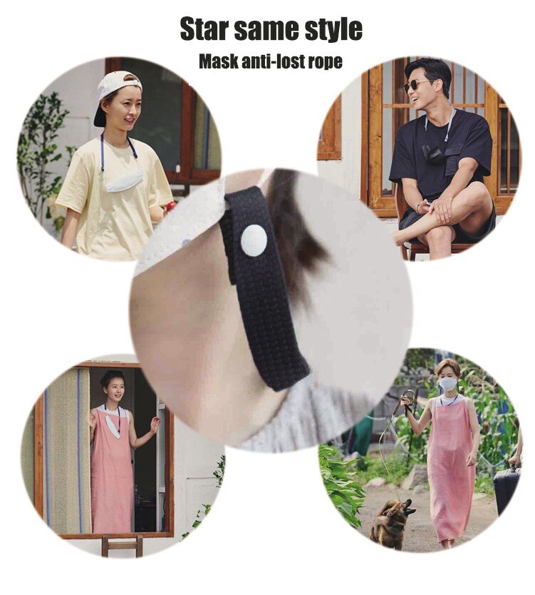 Face Mask Hanging Hook Mask Lanyard Hanging Rope Storage Hook Handy Convenient Holder Rope Antilost Antidrop Hanging Neck Rop