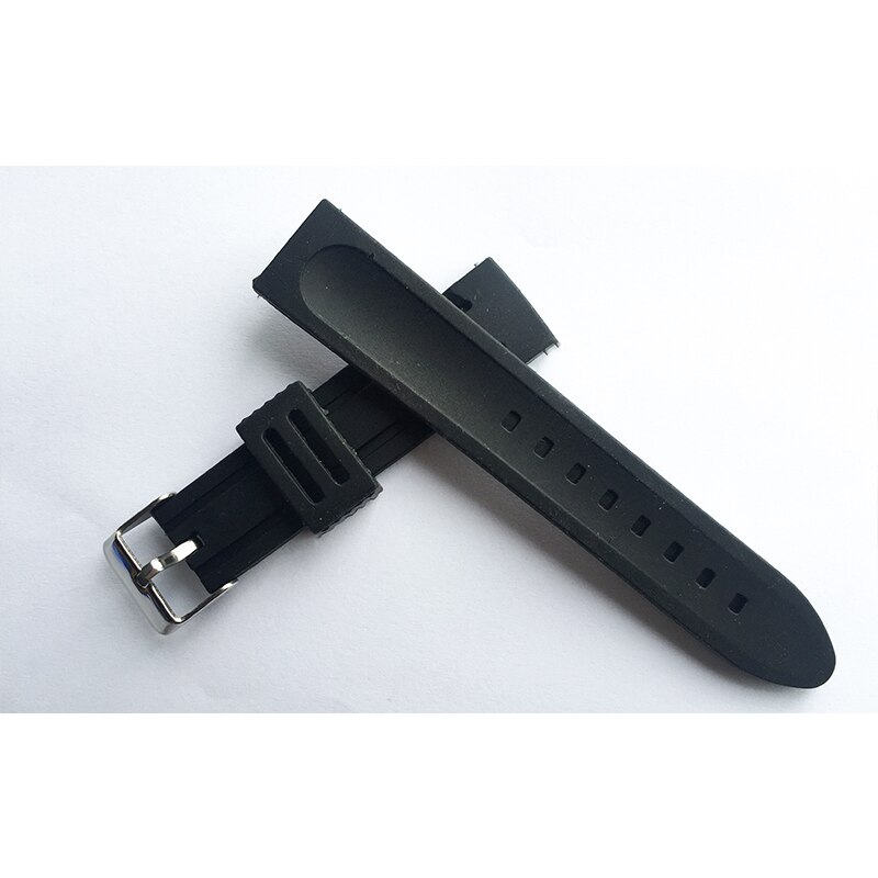 Horloges Mannen Zwart Rubber Strap 20 Mm/22 Mm/24 Mm Horlogeband Horloge Klok, horlogebanden Heren Horloge Bandje