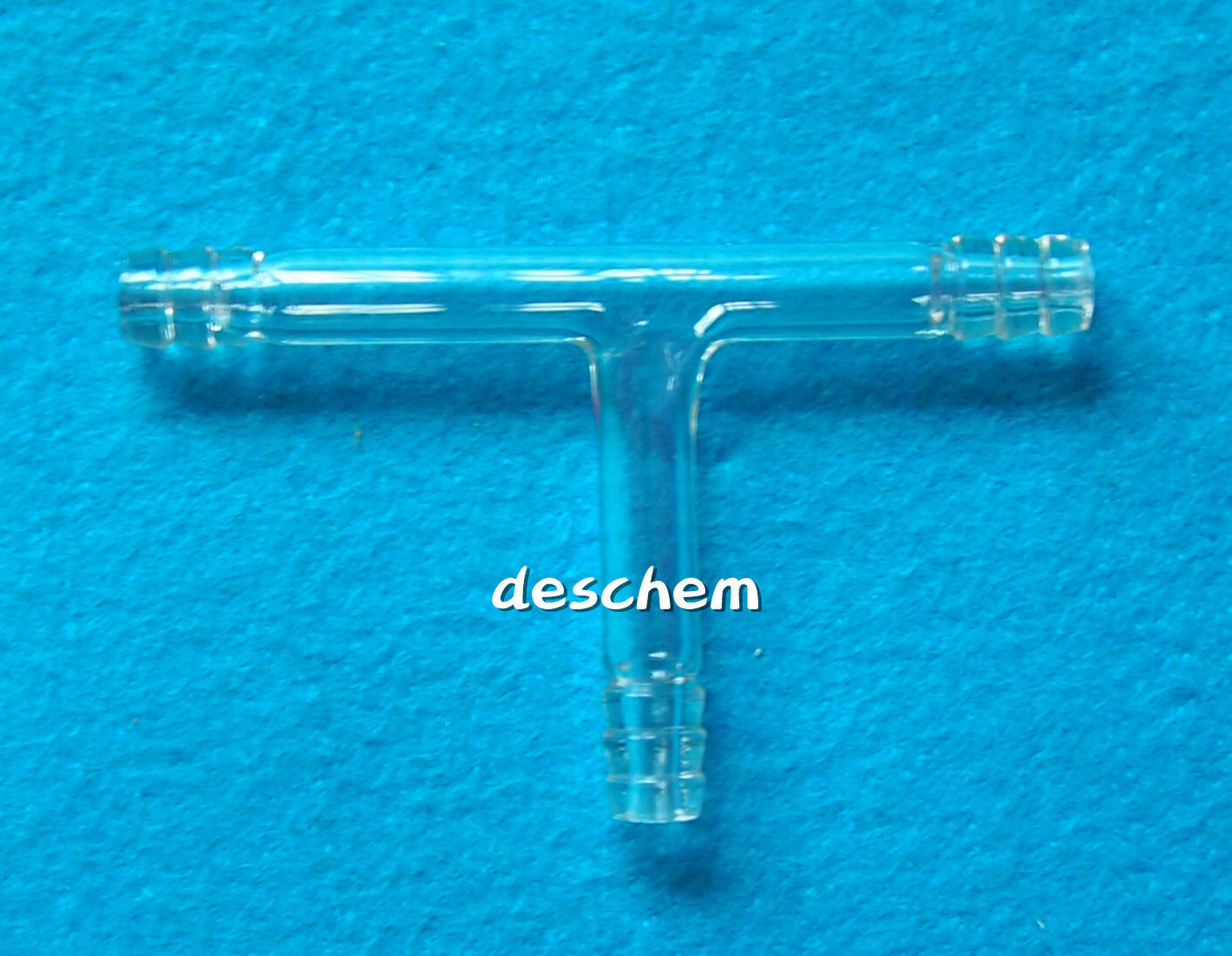 Tubo conector en T de vidrio, conexión de manguera de 10MM, adaptador en T de laboratorio, cristalería de Química