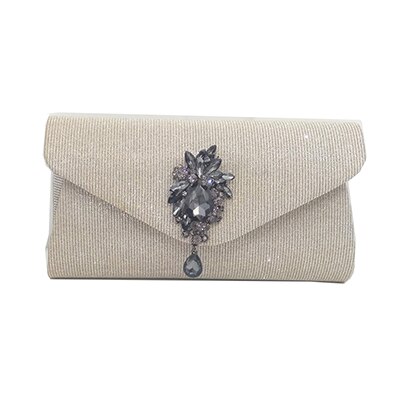 Women Evening Bag female minaudiere Clutch bag wedding bridal Party bag female evening handbag ladies shoulder Messenger bag: light gold