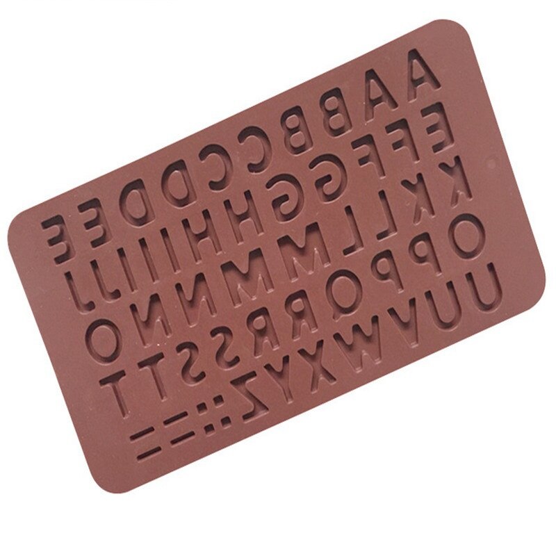 1pc diy form silikon chip mini fondant sjokolade bakeware alfabetet