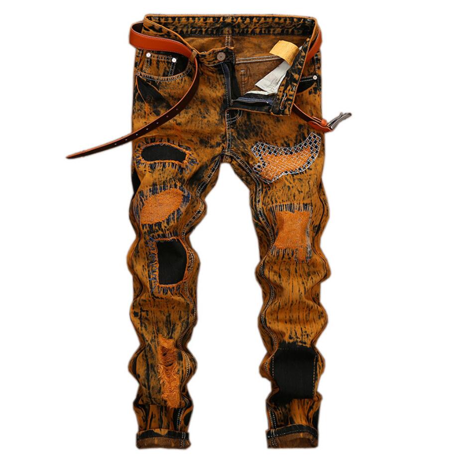 Herr slitna jeans skinny jeans slitna jeans jeans byxor långbyxor långbyxor herr jeans herr byxa cykel jeans