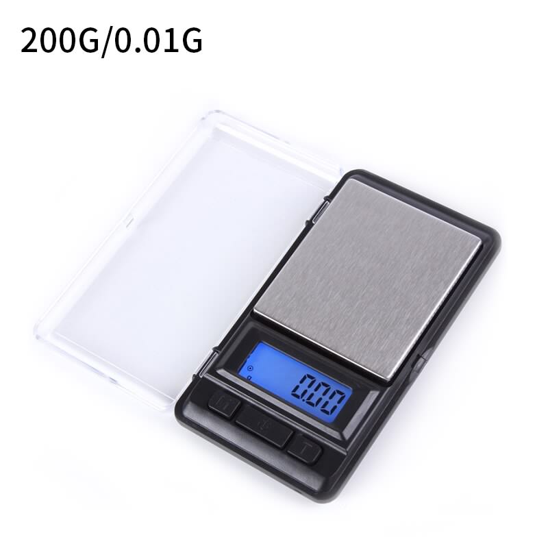 Minibáscula electrónica portátil para joyas, báscula de bolsillo, báscula Digital, pantalla de joyería, Escala de gramos de alta precisión de 100g/200g/500g: 200g-0.01g