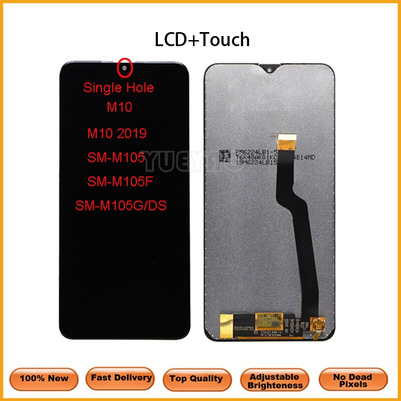 6.2" LCD For Samsung Galaxy A10 A105 A105F SM-A105F LCD Display Screen replacement Digitizer Assembly with Frame: M10 NoFrame NoGift