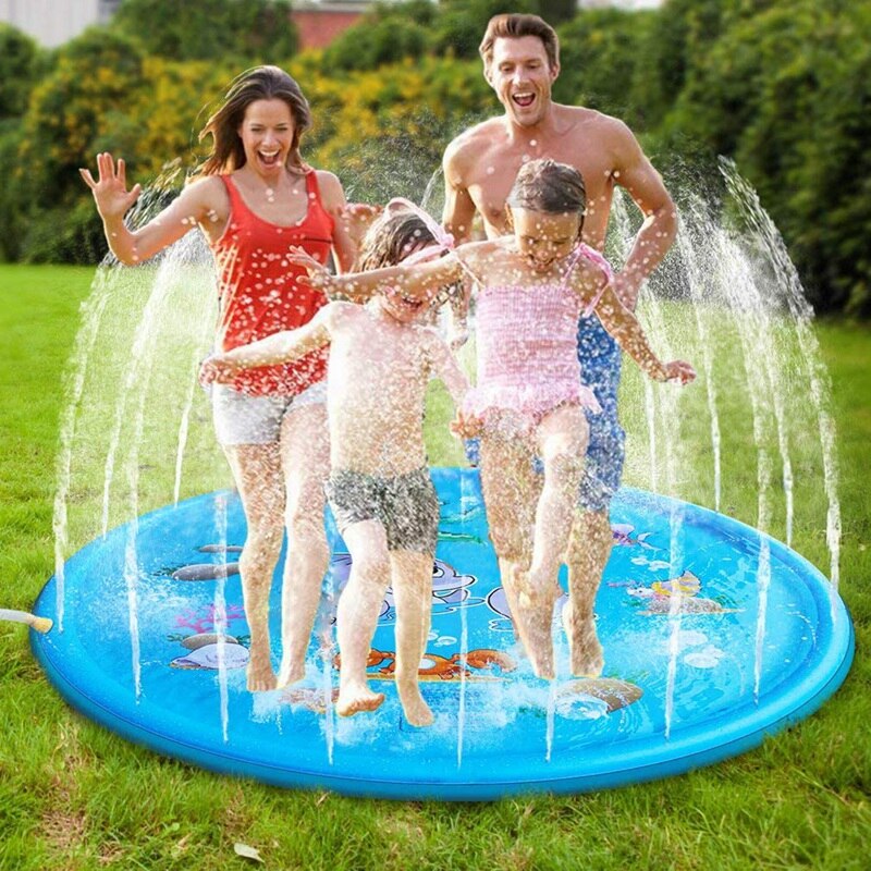 170cm dolfijnen water sproeimat kinderen buiten jet watermat spel watermat gazon spelmat sproeier speel speelgoed