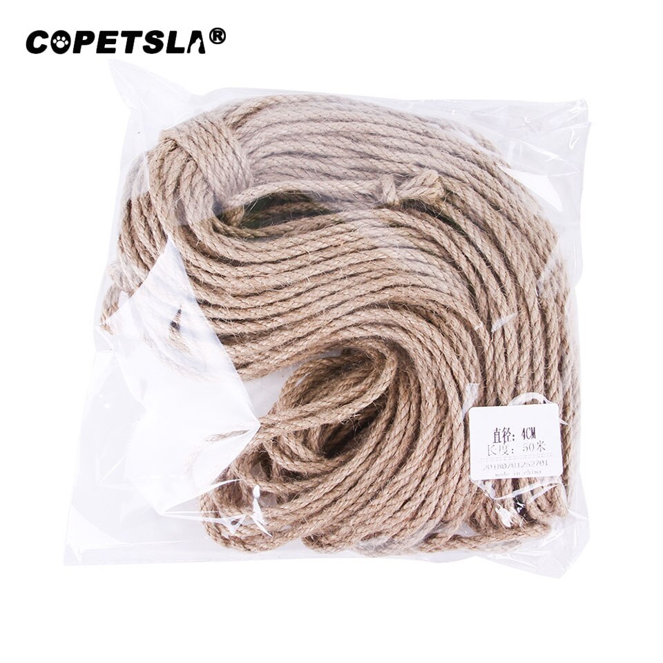 Copetsla Sisal Rope Cat DIY Scratching Post Toy Cat Climbing Frame Replacement Rope Desk Legs Binding Rope for Cat Sharpen Claw