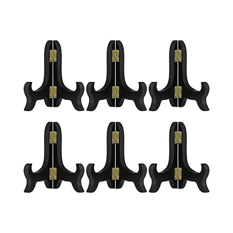 6 Pieces of Wooden Display Shelf Board Easel Stand: 5 inches