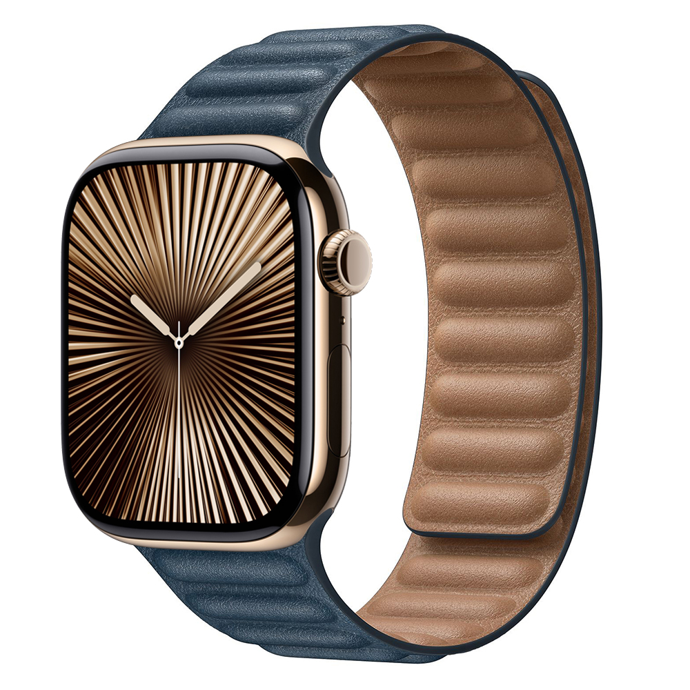 Enlace de cuero para Apple watch band 44mm 45mm 40mm 38 42 pulsera de bucle magnético iWatch seires SE 6 7 8 9 10 46mm ultra2 49mm