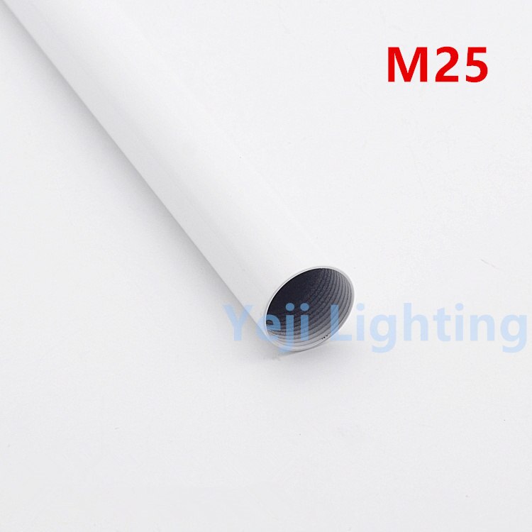 M16 M19 M25 lampe zahn rohr innen boden lampe verbindung rohr eisen metall innere gewinde rohr rohr für LED anhänger licht Zauberstab lampen: M25- Weiß / 200mm